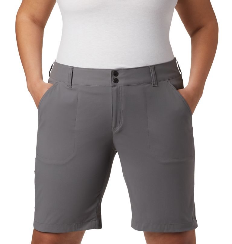 Women's Columbia Saturday Trail Long Shorts Grey | Plus Size CA-IA346